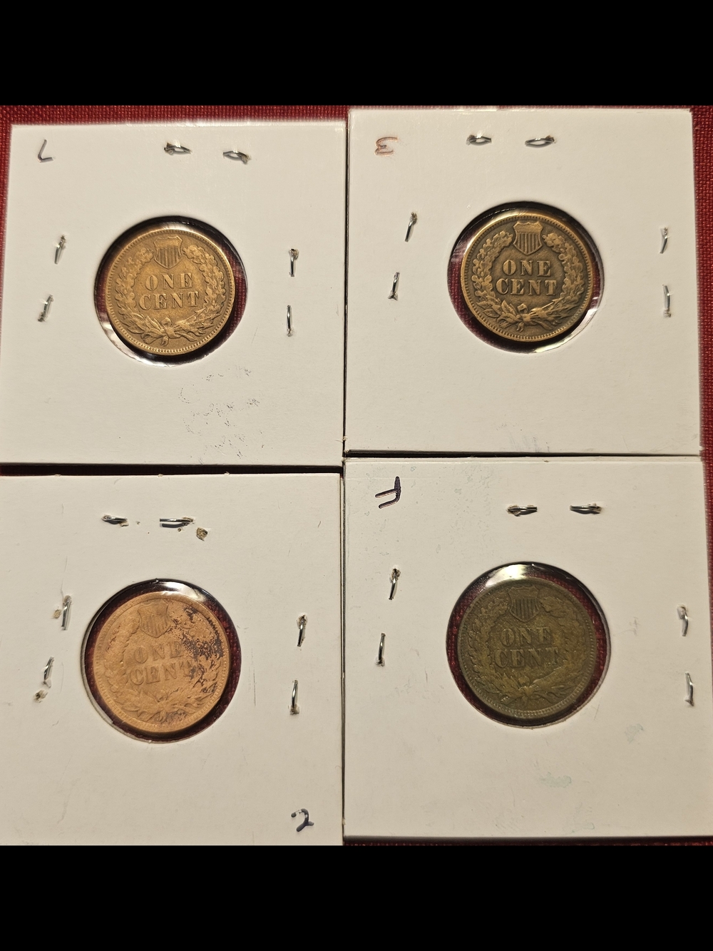 Vintage Indian Head Penny's, (2) 1902, 1907, 1908 - Picture 2 of 10